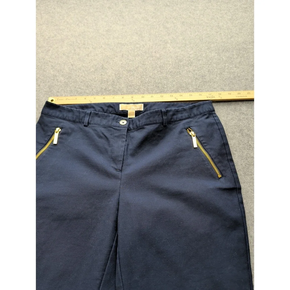 Michael Kors Women's Navy Blue Ankle Chino Trousers Pants Size 12